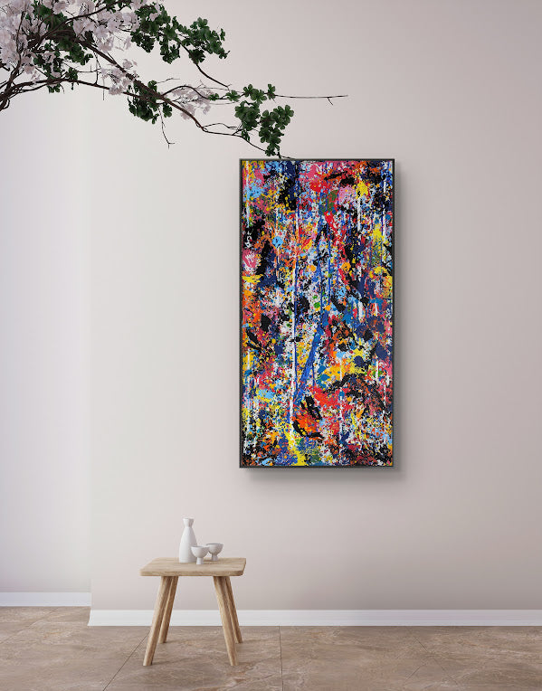 „Wolfsblick“ 50x100x2 cm - Acryl auf Leinwand (Kopie)