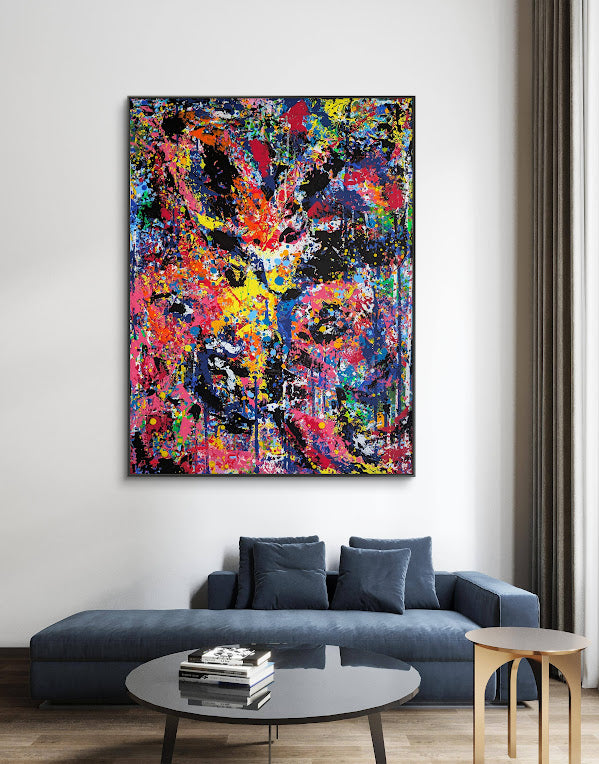 „Verborgene Präsenz“ - 60x80x2 cm - Acryl auf Leinwand