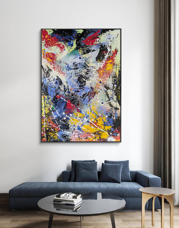 „Unruhe“ 50x70x2 cm - Acryl und Öl auf Leinwand