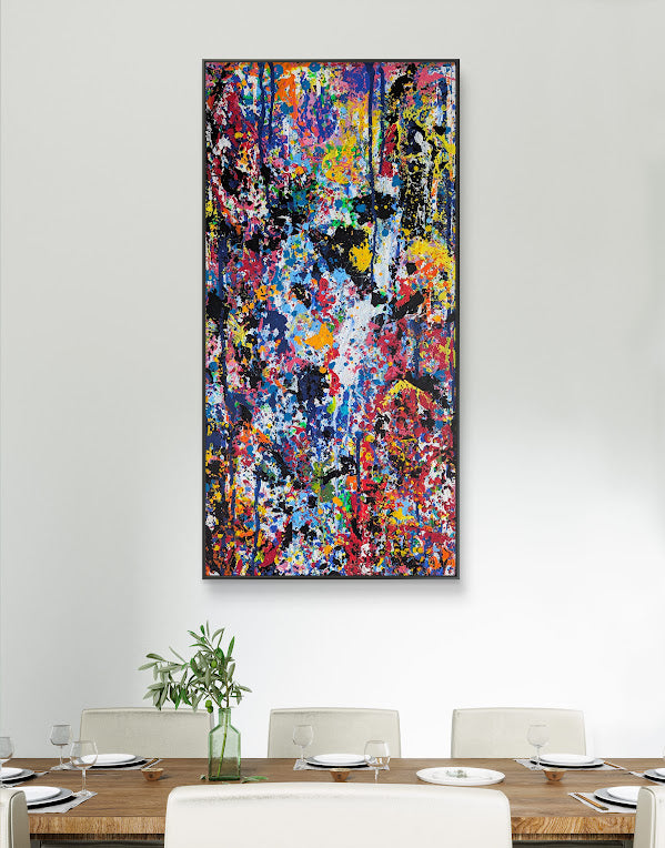 „Treue im Farbmeer“ - 40x80x2 cm - Acryl auf Leinwand