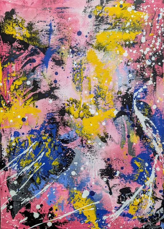 „Geister der Wildnis“ 50x70x2 cm - Acryl und Öl auf Leinwand