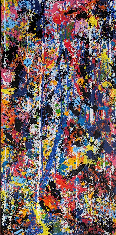 „Wolfsblick“ 50x100x2 cm - Acryl auf Leinwand (Kopie)