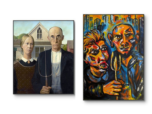 United by Rent – Eine zeitgenössische Neuinterpretation von American Gothic