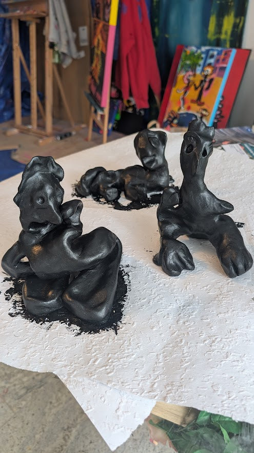 Neue Tonfiguren entstehen – Wenn meine Gemälde zu Skulpturen werden