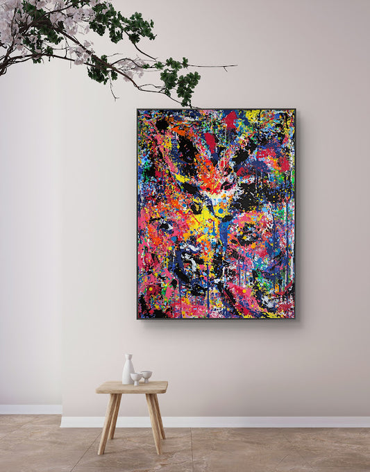 „Verborgene Präsenz“  - 60x80x2 cm - Acryl auf Leinwand