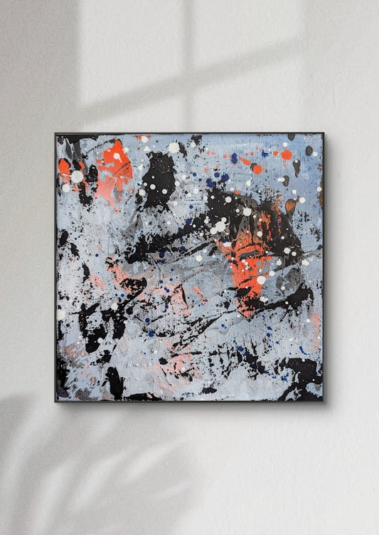 „Verblassen“  40x40x2 cm - Acryl und Öl auf Leinwand