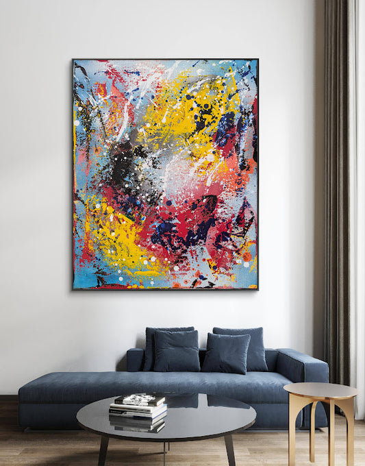 „Eintauchen“   40x50x2 cm - Acryl und Öl auf Leinwand