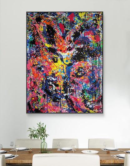 „Verborgene Präsenz“  - 60x80x2 cm - Acryl auf Leinwand