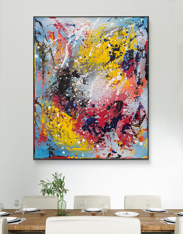 „Eintauchen“   40x50x2 cm - Acryl und Öl auf Leinwand