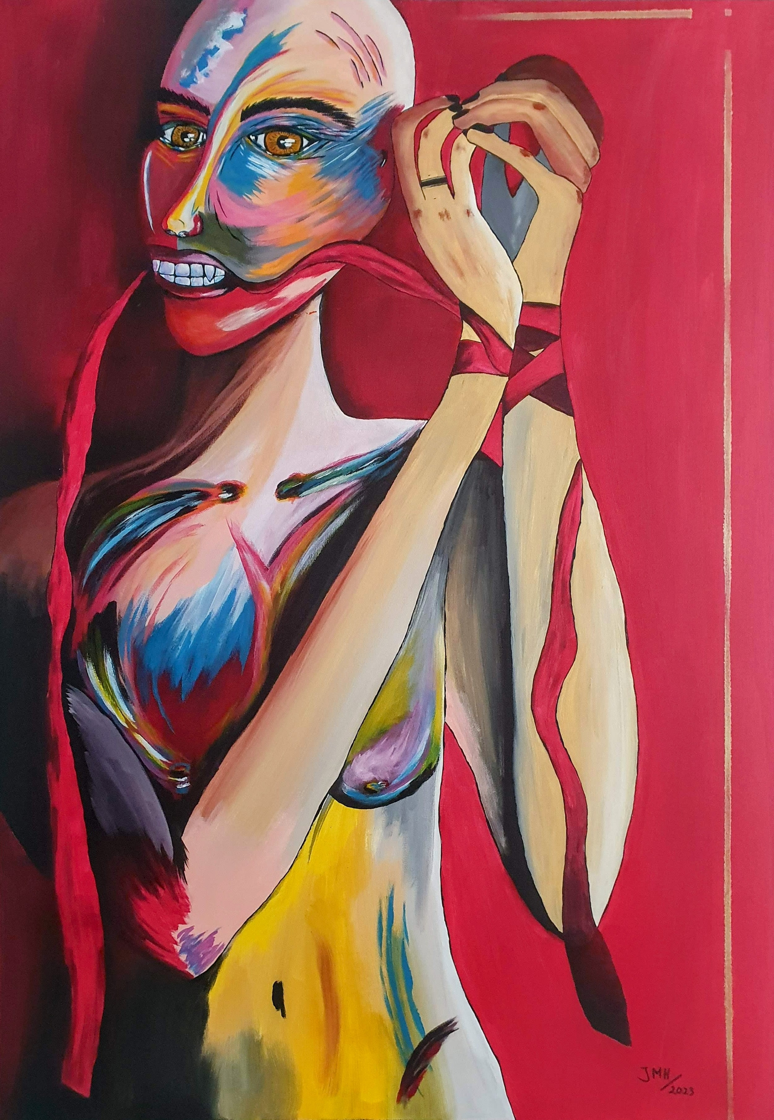 Expressionistischer Akt von Jasmin Meirose (sold)