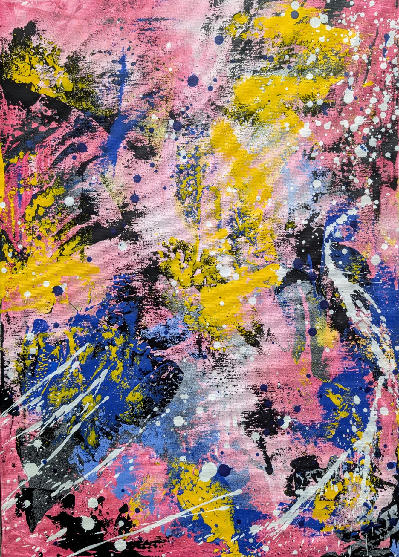 „Geister der Wildnis“  50x70x2 cm - Acryl und Öl auf Leinwand