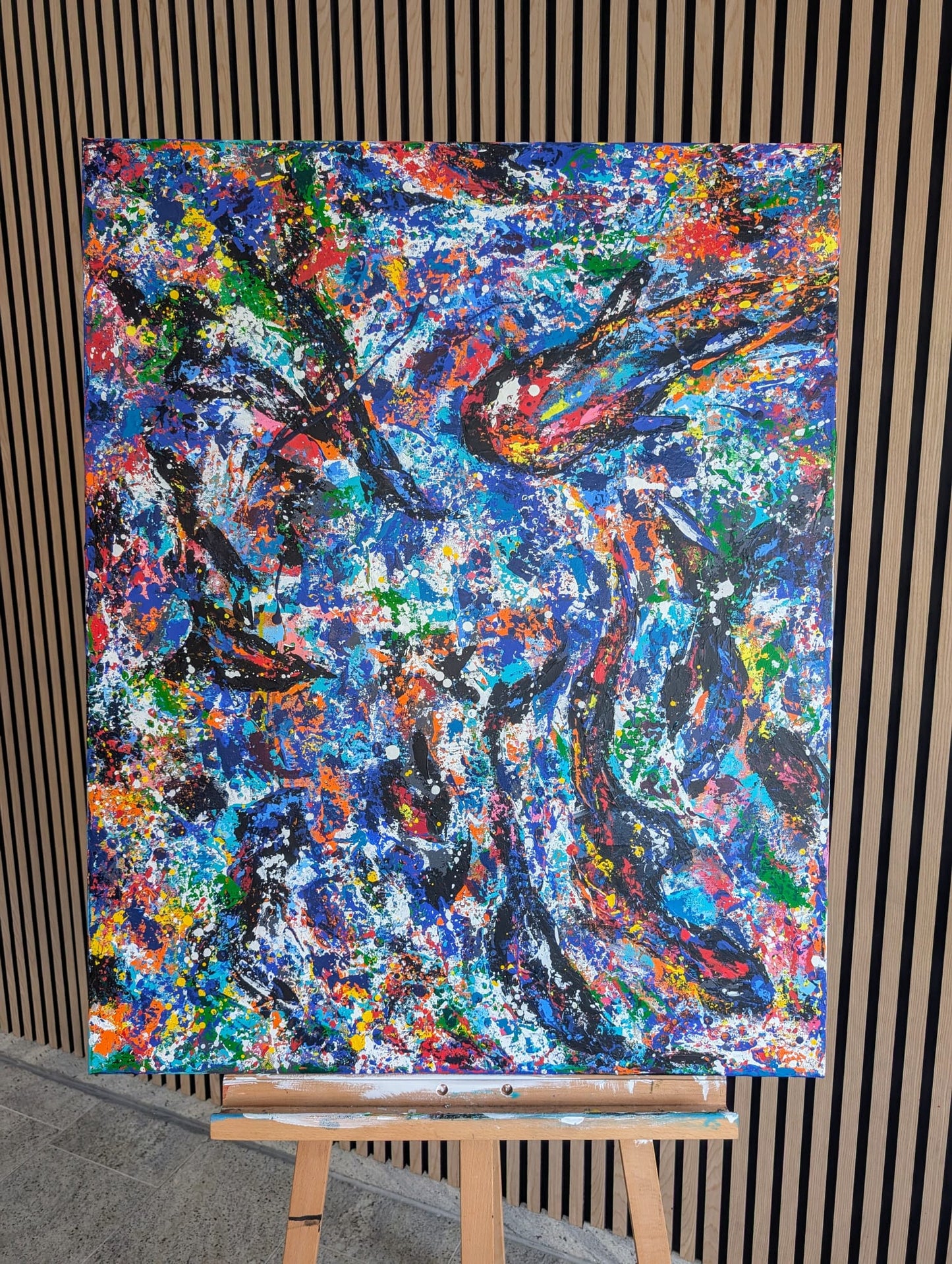 „Sog der Tiefe“  80x100x2 cm - Acryl auf Leinwand