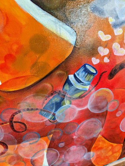 Detailansicht einer Zahnpastatube mit Herzen von Jasmin Meirose