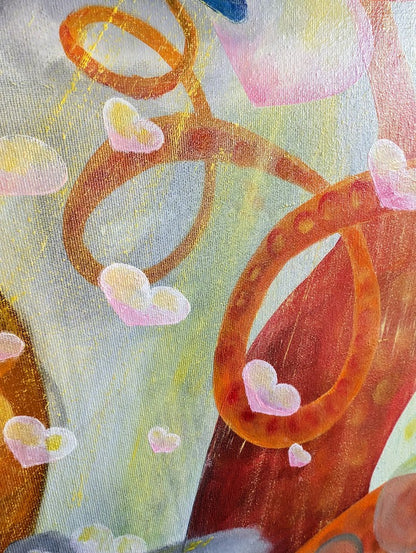 Zeitgeist – Love is in the Air (Öl auf Leinwand, 80 × 100 cm)