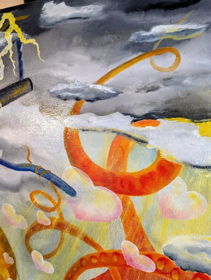 Zeitgeist – Love is in the Air (Öl auf Leinwand, 80 × 100 cm)