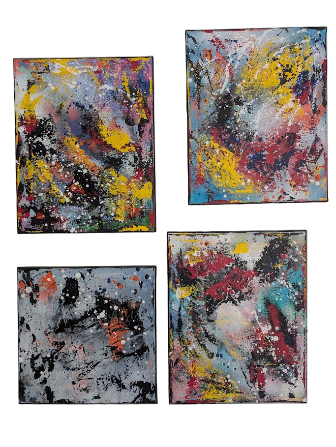 „Nachtflug“  40x50x2 cm - Acryl und Öl auf Leinwand