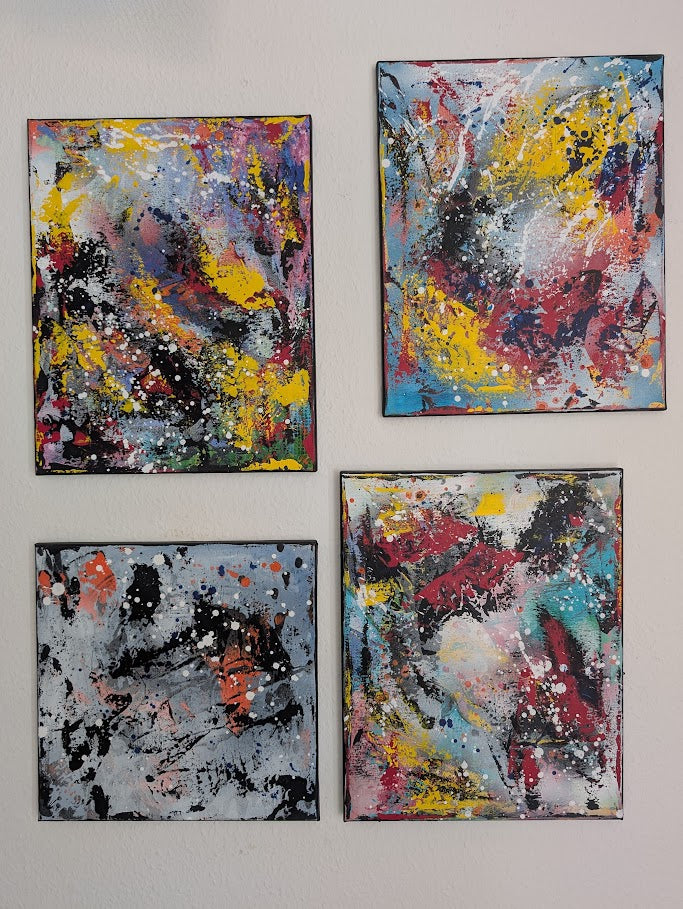 „Verblassen“  40x40x2 cm - Acryl und Öl auf Leinwand