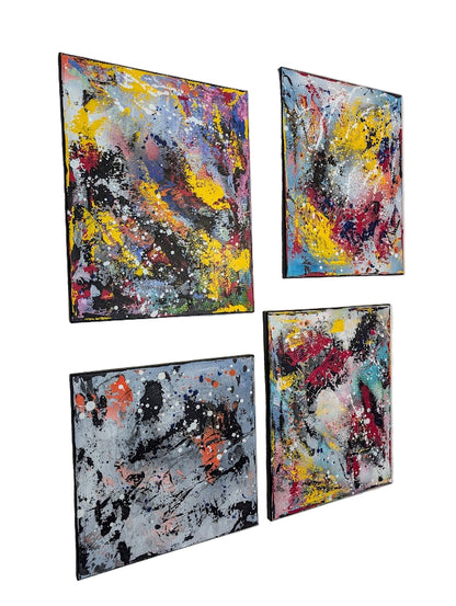 „Farbphönix“  40x50x2 cm - Acryl und Öl auf Leinwand