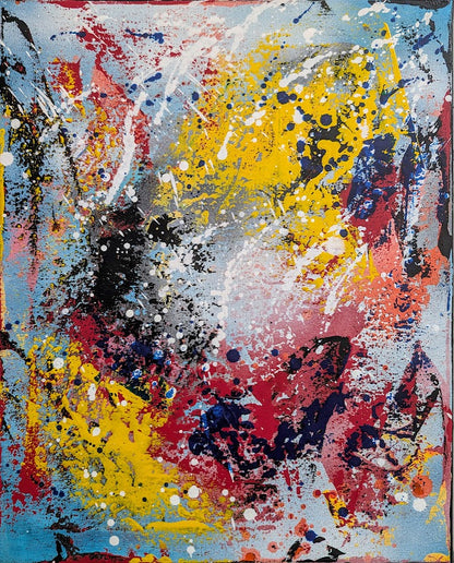 „Eintauchen“   40x50x2 cm - Acryl und Öl auf Leinwand