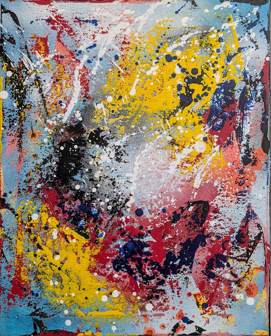 „Eintauchen“   40x50x2 cm - Acryl und Öl auf Leinwand