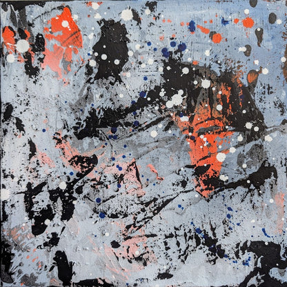 „Verblassen“  40x40x2 cm - Acryl und Öl auf Leinwand