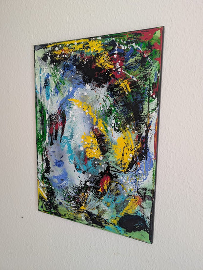 „Lichtung“  50x70x2 cm - Acryl und Öl auf Leinwand