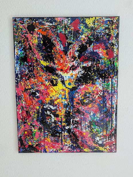 „Verborgene Präsenz“  - 60x80x2 cm - Acryl auf Leinwand