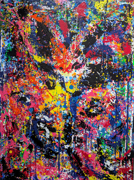 „Verborgene Präsenz“  - 60x80x2 cm - Acryl auf Leinwand