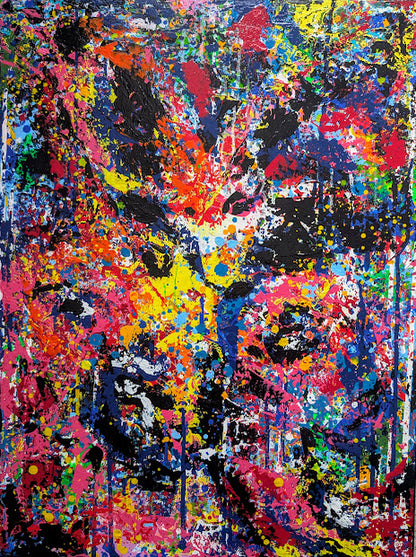 „Verborgene Präsenz“  - 60x80x2 cm - Acryl auf Leinwand