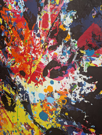 „Verborgene Präsenz“  - 60x80x2 cm - Acryl auf Leinwand