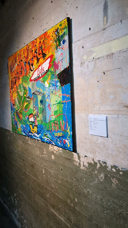 Von Löffeln, Helau und der Sehnsucht nach Köln – Acryl auf Leinwand, 80 × 120 cm