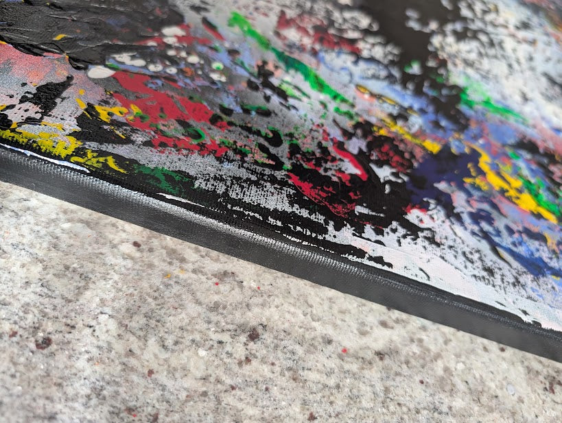 „Jenseits“  50x70 cmx2 cm - Acryl und Öl auf Leinwand