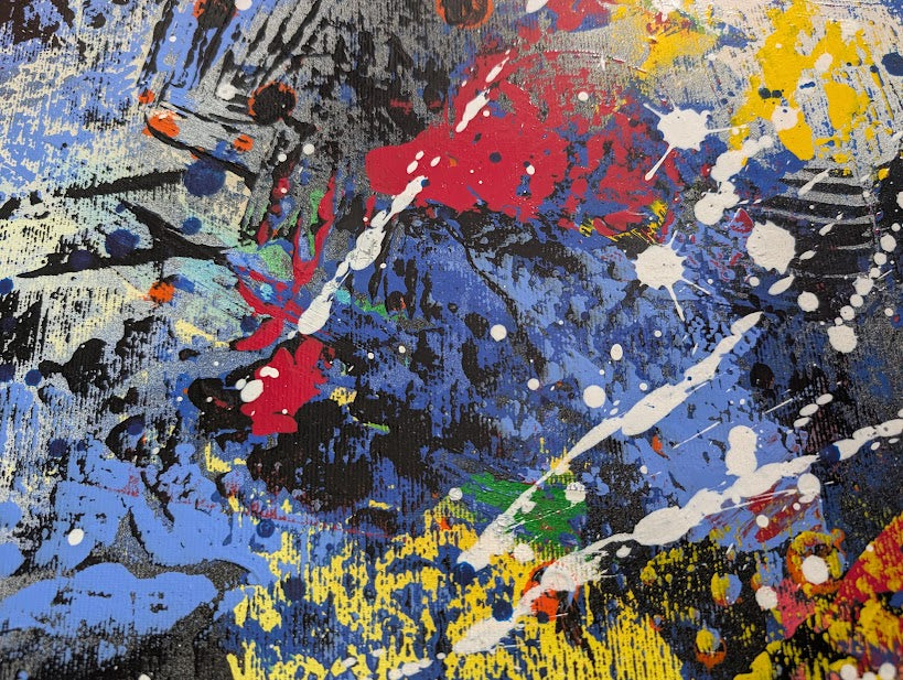 „Unruhe“  50x70x2 cm - Acryl und Öl auf Leinwand