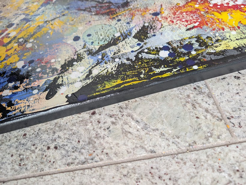 „Unruhe“  50x70x2 cm - Acryl und Öl auf Leinwand