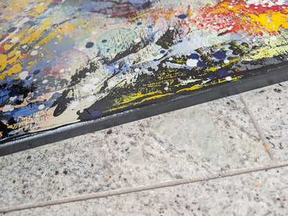 „Unruhe“  50x70x2 cm - Acryl und Öl auf Leinwand