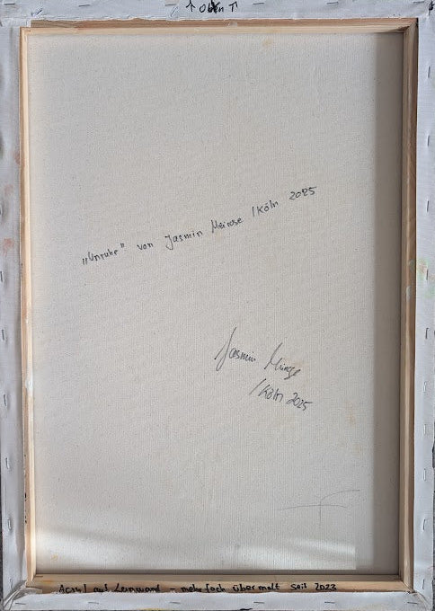 „Unruhe“  50x70x2 cm - Acryl und Öl auf Leinwand