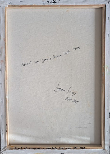 „Unruhe“  50x70x2 cm - Acryl und Öl auf Leinwand