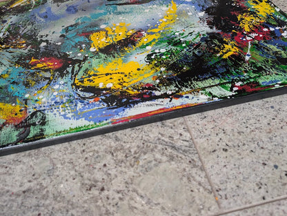 „Lichtung“  50x70x2 cm - Acryl und Öl auf Leinwand