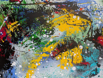 „Lichtung“  50x70x2 cm - Acryl und Öl auf Leinwand