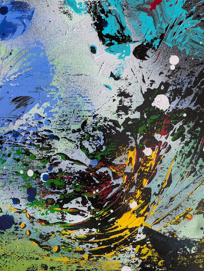 „Lichtung“  50x70x2 cm - Acryl und Öl auf Leinwand