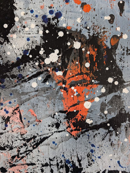 „Verblassen“  40x40x2 cm - Acryl und Öl auf Leinwand