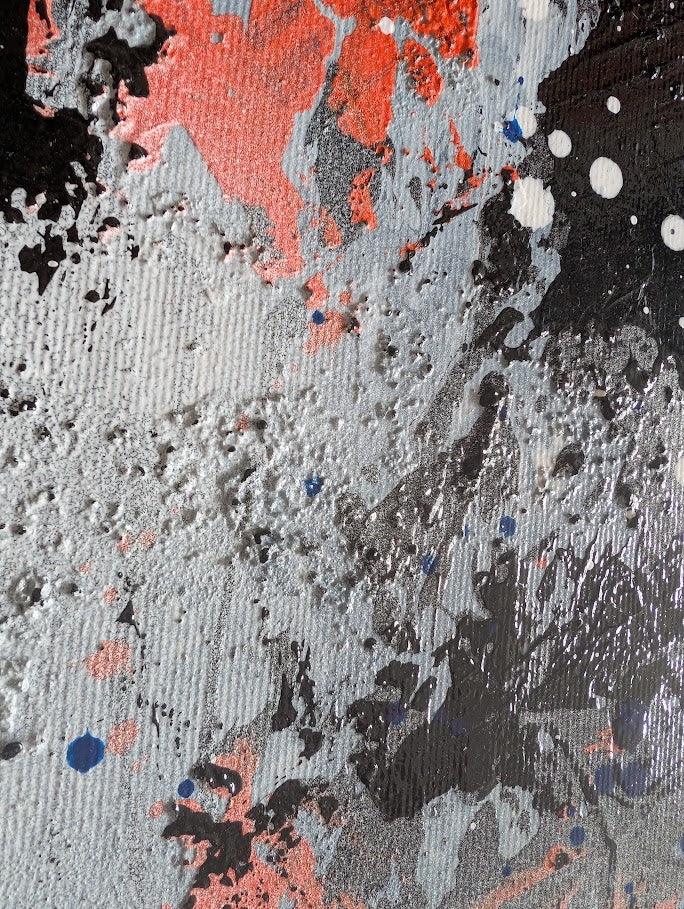 „Verblassen“  40x40x2 cm - Acryl und Öl auf Leinwand