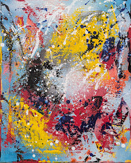 „Eintauchen“   40x50x2 cm - Acryl und Öl auf Leinwand