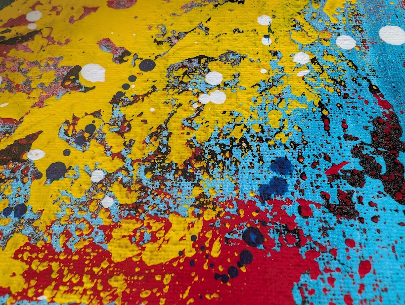 „Eintauchen“   40x50x2 cm - Acryl und Öl auf Leinwand