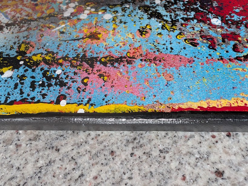 „Eintauchen“   40x50x2 cm - Acryl und Öl auf Leinwand