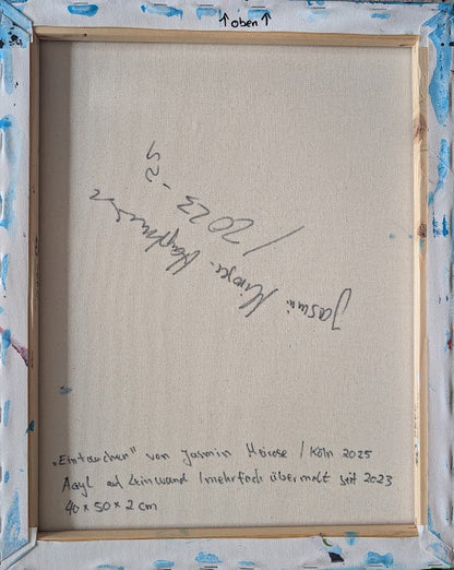 „Eintauchen“   40x50x2 cm - Acryl und Öl auf Leinwand