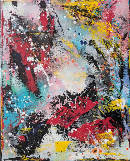 „Farbphönix“  40x50x2 cm - Acryl und Öl auf Leinwand