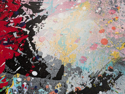 „Farbphönix“  40x50x2 cm - Acryl und Öl auf Leinwand