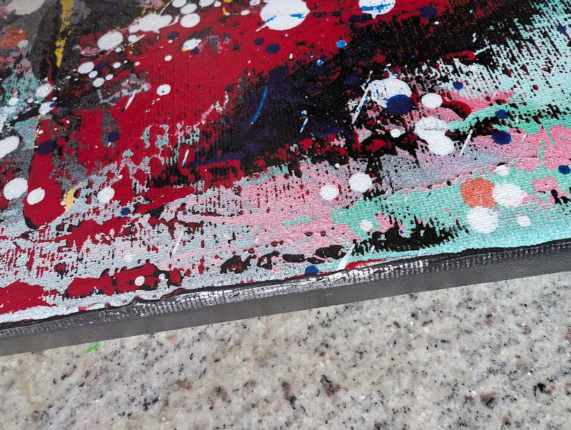 „Farbphönix“  40x50x2 cm - Acryl und Öl auf Leinwand