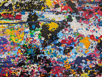 „Treue im Farbmeer“  - 40x80x2 cm - Acryl auf Leinwand